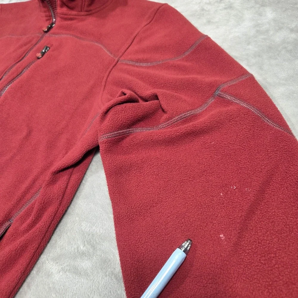 Under Armour Mens Red Fleece Full Zip Mock Neck Sweater M Athleisure Gym Workout